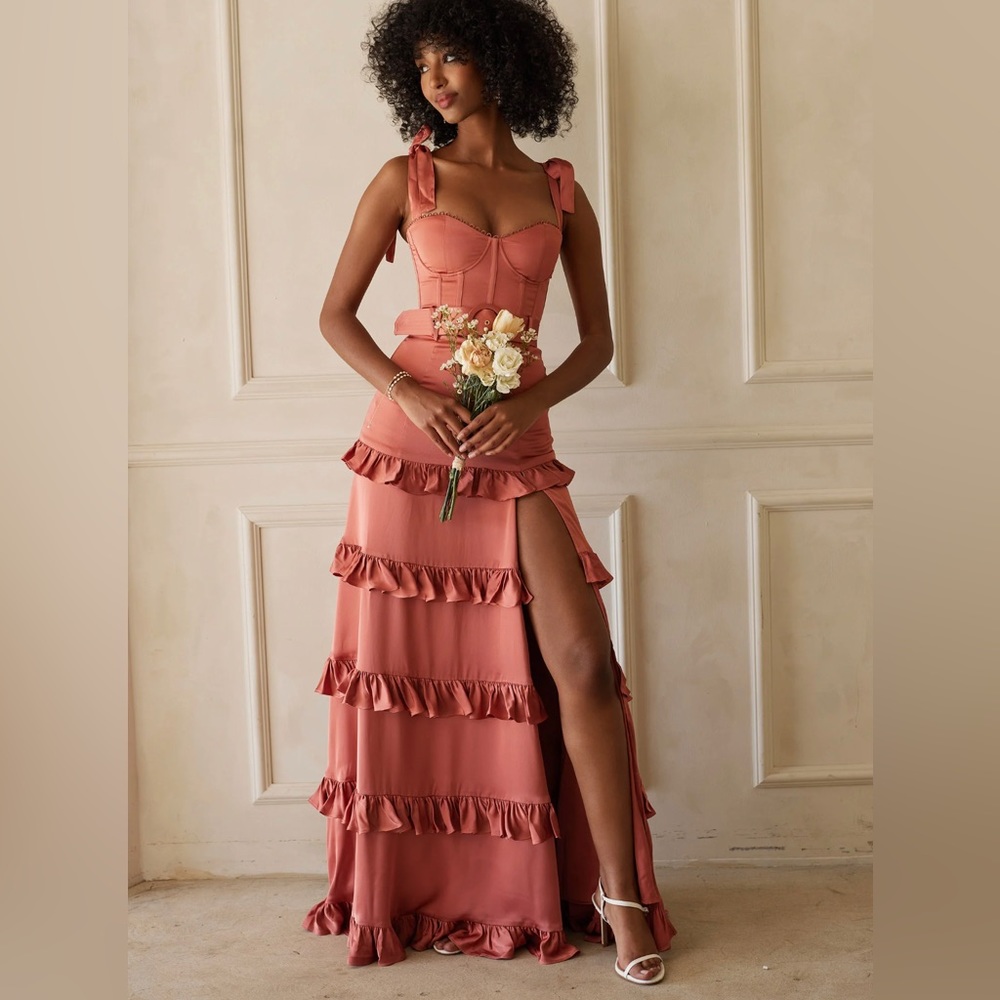 The Lisianthus Dress in Dusty Cedar - Size 2